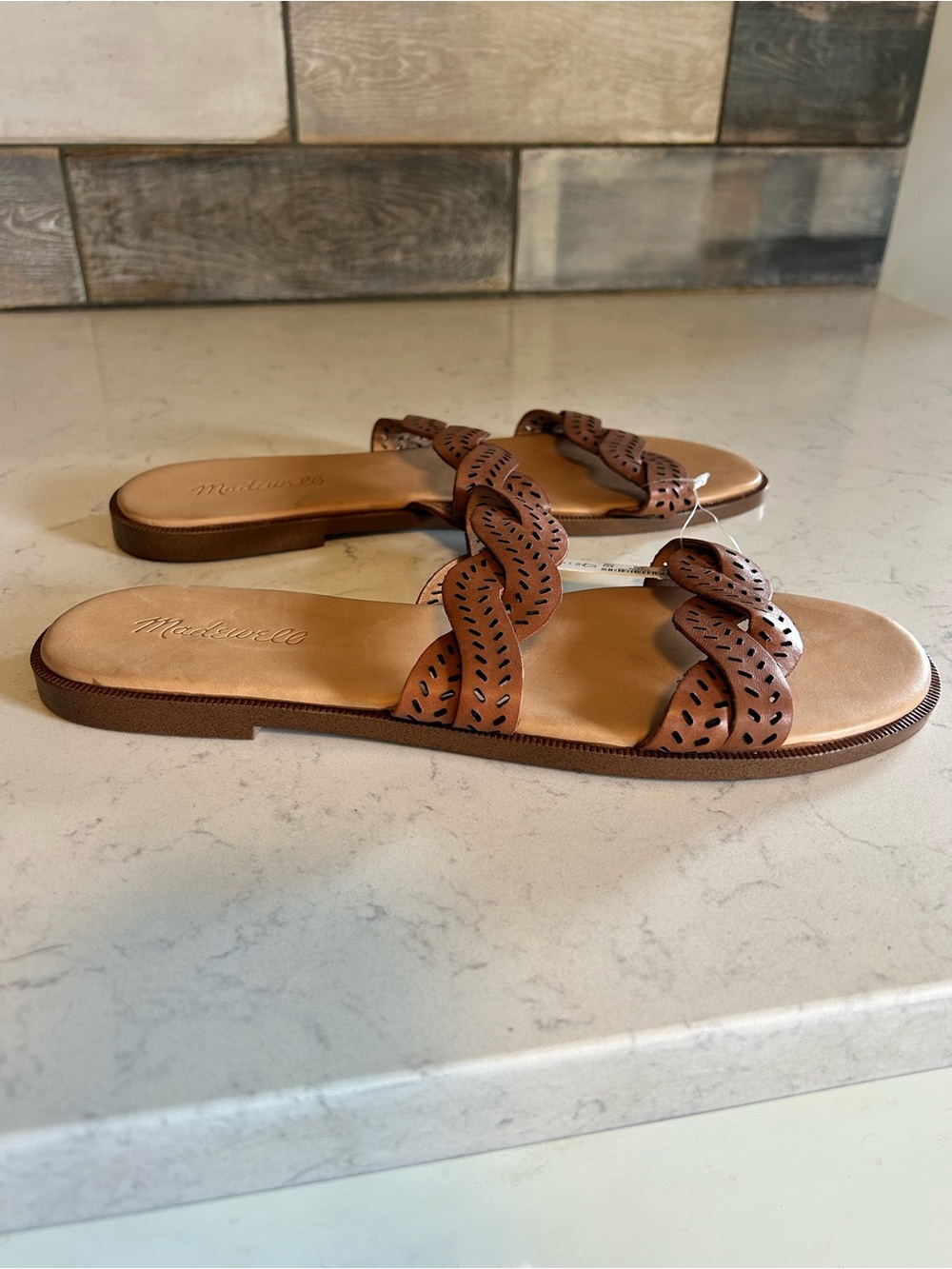 NWT Madewell Cora Leather Slide Sandals - Picture 7 of 12